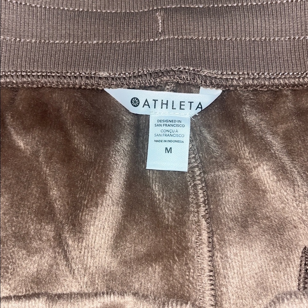 Athleta Cozy Karma‎ Zip Pants Plush Interior Pyrite Medium - Picture 8 of 9